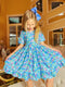 Bowtism Mermaid Scale Layered Twirl Dress with Matching Bow - Bowtism